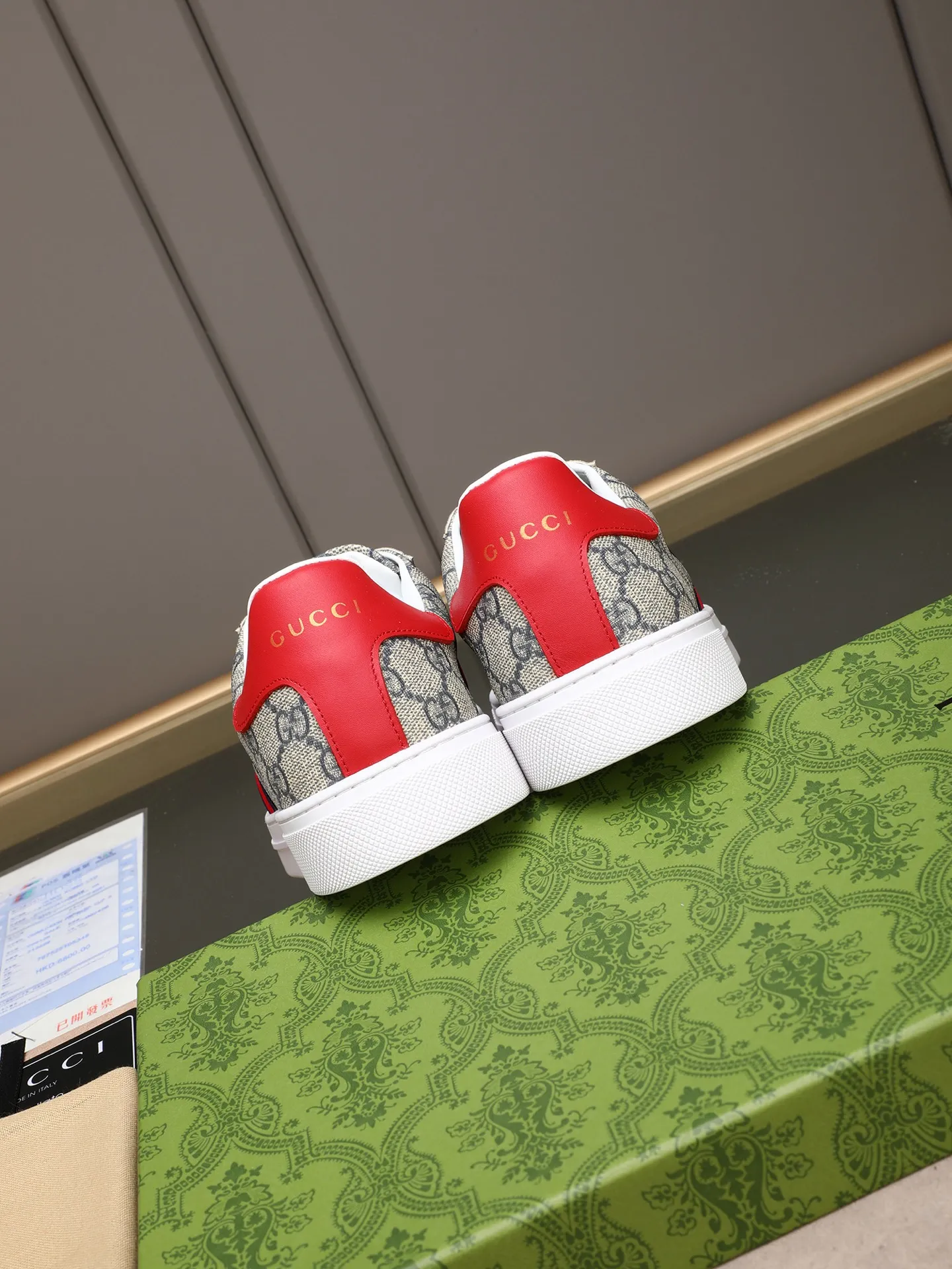 Men's shoes 💰400 [running volume version] GUGGI white shoe series! The fabric is made of imported cowhide➕Gucci special material➕sheep lining➕original rubber outsole, men's size 38-44 (45 can be customized)